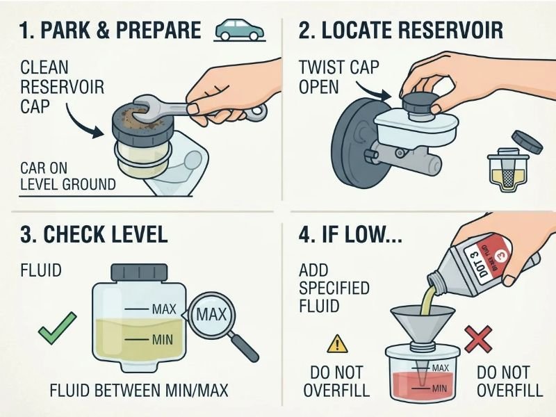 How to Check Brake Fluid Level Correctly
