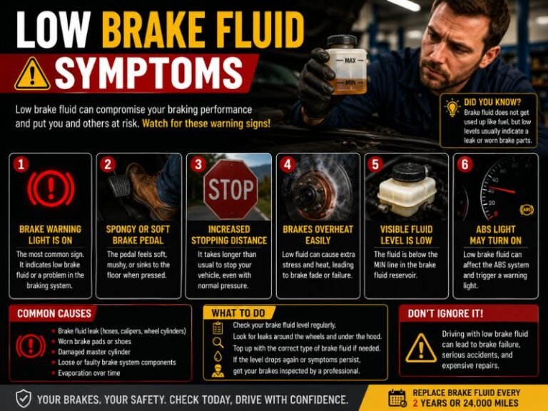 Low Brake Fluid Symptoms and Signs of Low Brake Fluid Explained