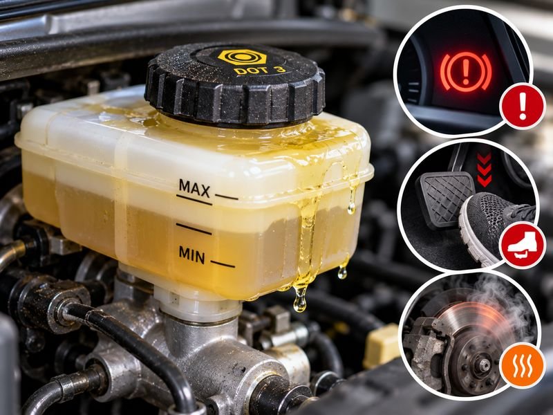 Symptoms of an Overfilled Brake Fluid Reservoir