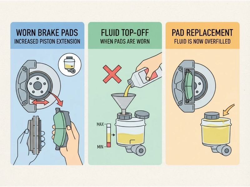 Why Does Brake Fluid Become Overfilled?