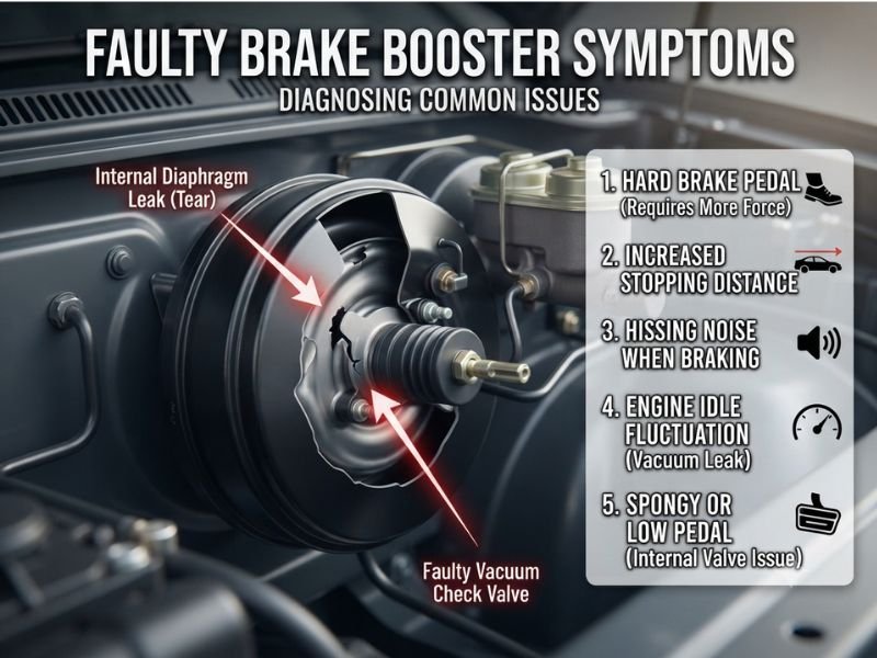 Faulty Brake Booster Symptoms: What Do They Mean?