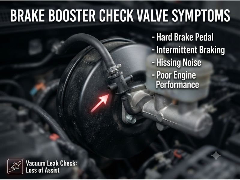 Brake Booster Check Valve Symptoms: What to Know