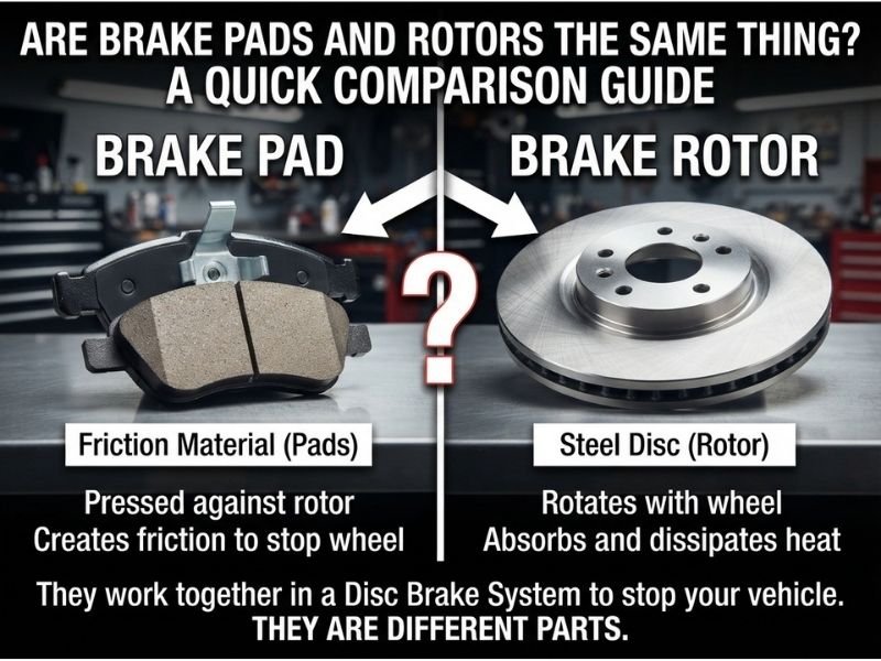 Are Brake Pads and Rotors the Same Thing