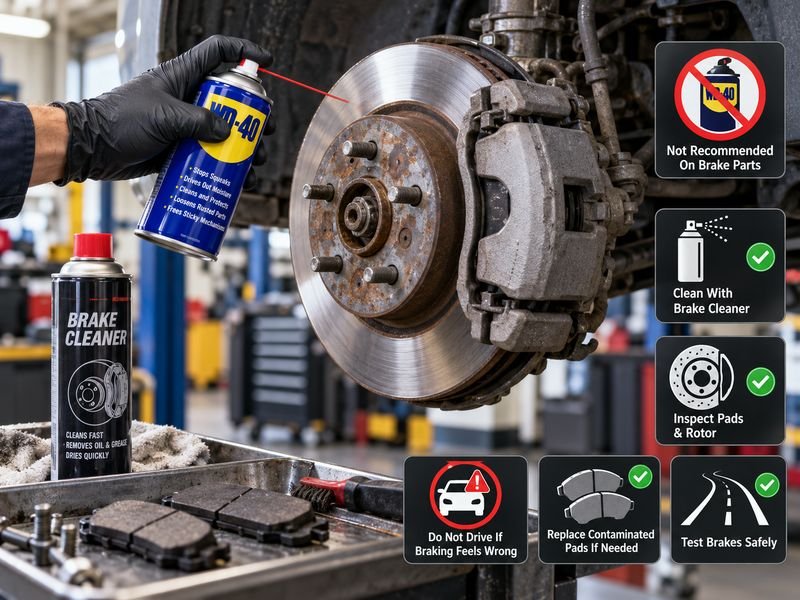 What Should I Do If I Already Sprayed WD-40 on My Brakes?