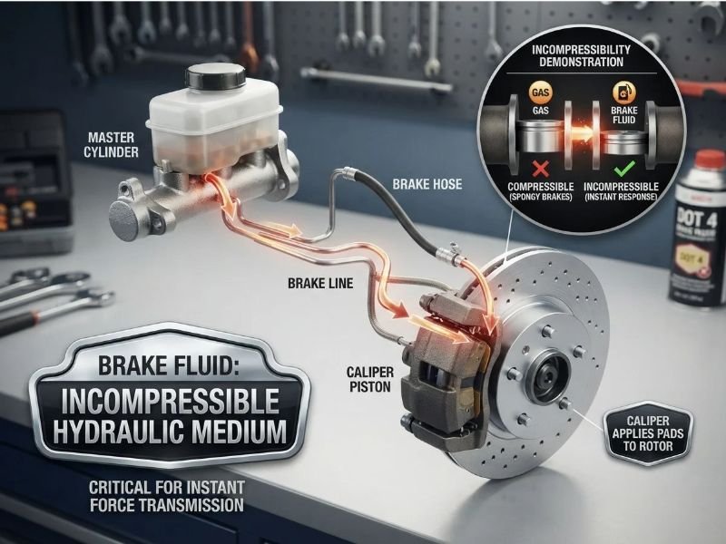 Why Brake Fluid Works So Well in a Hydraulic System