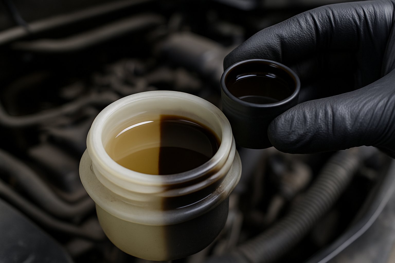 causes brake fluid turn black