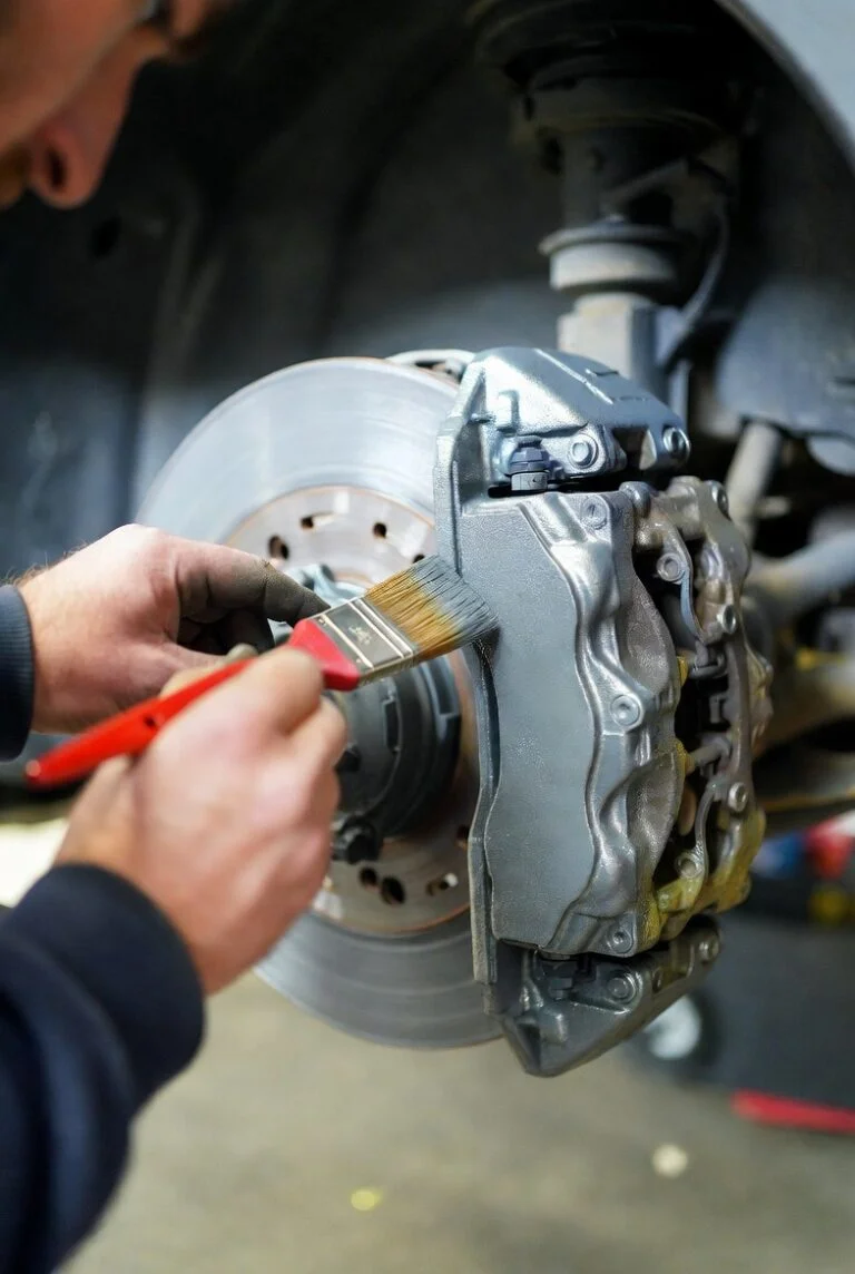 long brake caliper paint take dry