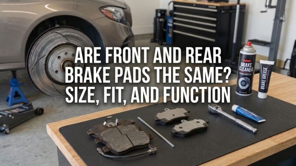 Are Front and Rear Brake Pads the Same? Size, Fit, and Function