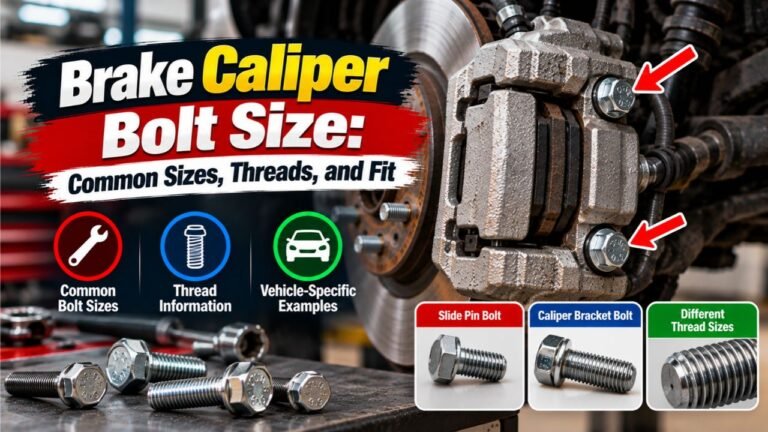 Brake Caliper Bolt Size: Common Sizes, Threads, and Fit