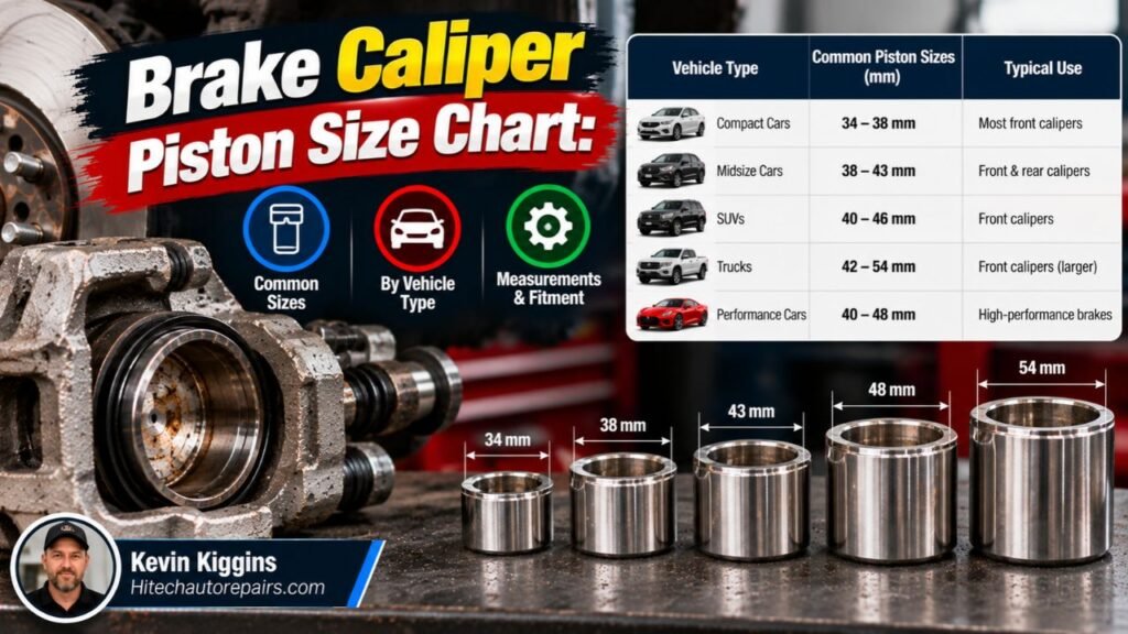 Brake Caliper Piston Size Chart: Common Sizes Explained