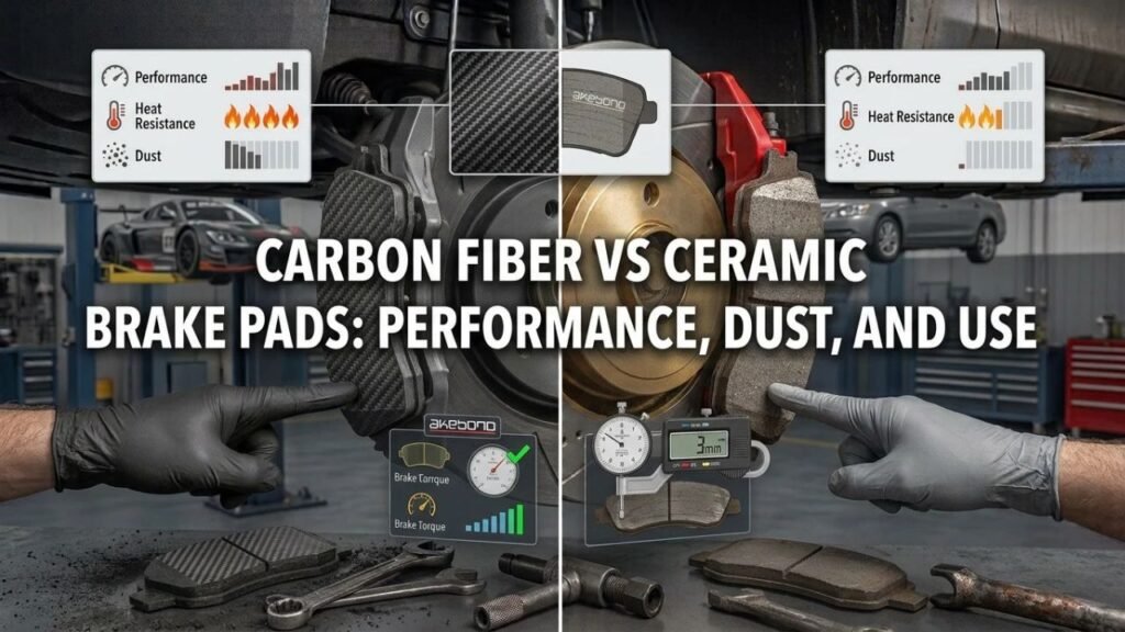 Carbon Fiber vs Ceramic Brake Pads: Performance, Dust, and Use