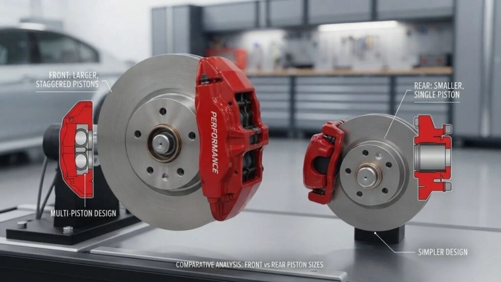 Front vs Rear Caliper Piston Size