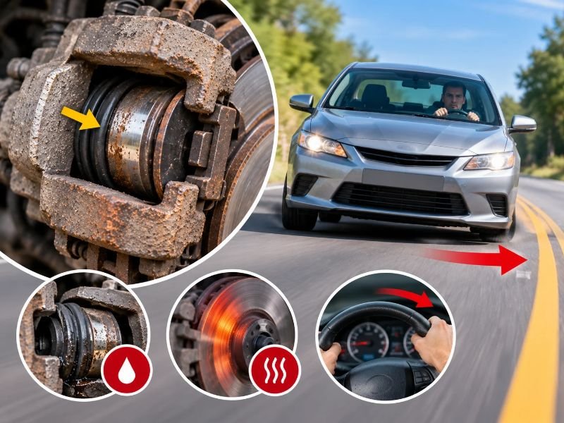 Vehicle Pulls to One Side While Braking