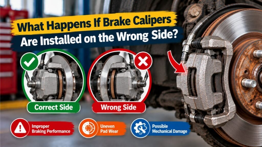 What Happens If Brake Calipers Are Installed on the Wrong Side?