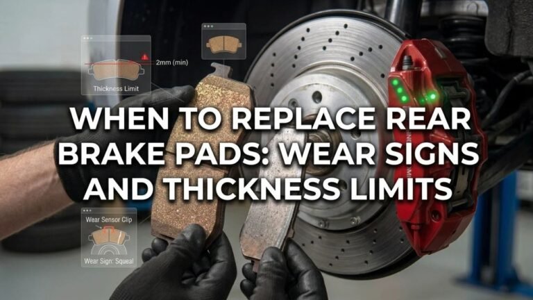 When to Replace Rear Brake Pads: Wear Signs and Thickness Limits